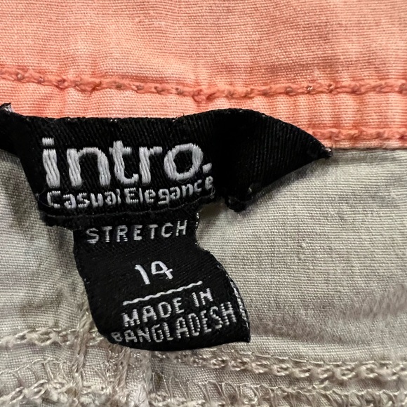 Intro Casual Elegance Stretch Tan Shorts - Picture 2 of 10